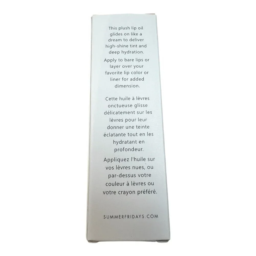 Summer Fridays Dream Lip Oil Bare Sand 0.15oz New in Box Vegan Authentic